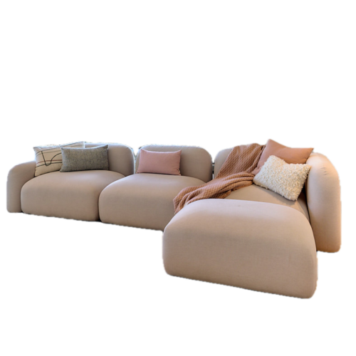 Paul Rogers Mollis sofa 3 elementen + poef - stof DAR-04