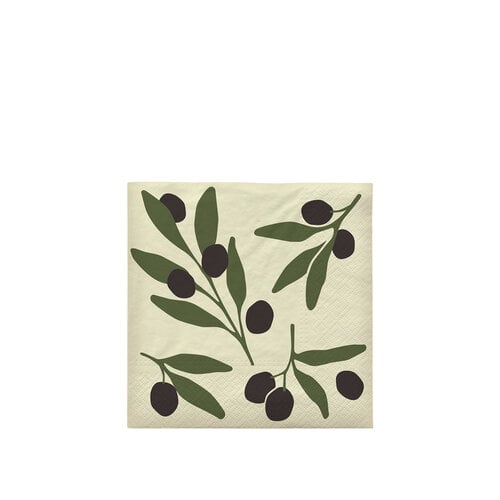 Broste Copenhagen Olive papieren servetten - set van 20
