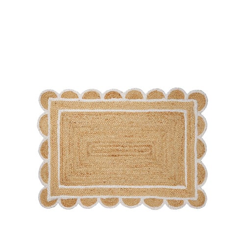 Broste Copenhagen Scallop deurmat jute wit/naturel