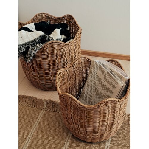 Broste Copenhagen Lola mand rotan naturel Ø 35 x H35 cm