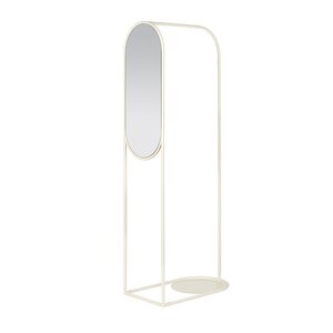 Broste Copenhagen Archie portant à vêtements avec miroir blanc L 70 x H 180