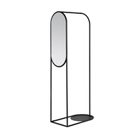 Archie kledingrek met spiegel zwart L 70 x H 180
