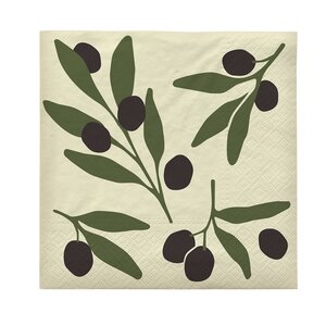 Broste Copenhagen Olive serviettes en papier - lot de 20 Broste Copenhagen Olive serviettes en papier - lot de 20