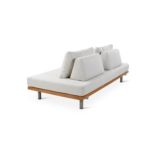 Castle Line Emilio 2zit teak incl kussens shell - incl. cover