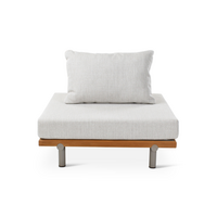 Emilio 1zit/hoek teak incl kussens shell - incl. cover