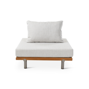 Castle Line Emilio fauteuil en teck naturel, coussins + housse