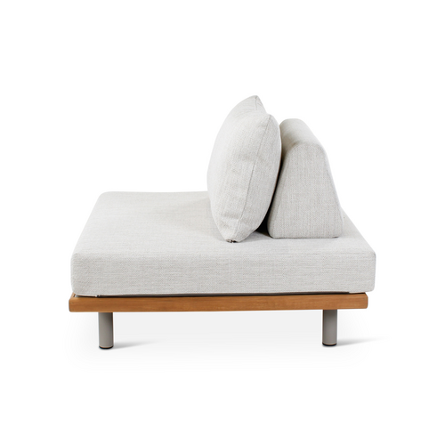 Castle Line Emilio 1zit/hoek teak incl kussens shell - incl. cover