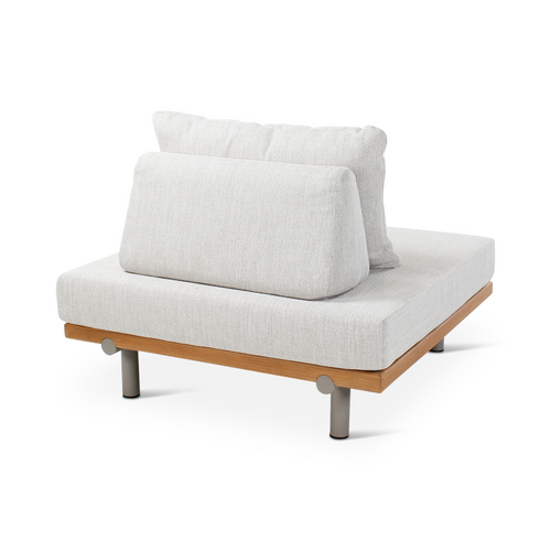 Castle Line Emilio 1zit/hoek teak incl kussens shell - incl. cover