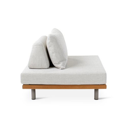 Castle Line Emilio 1zit/hoek teak incl kussens shell - incl. cover