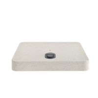 Parasolvoet  beton licht Z met rollen 90 kg 80 x 80 × 11 cm