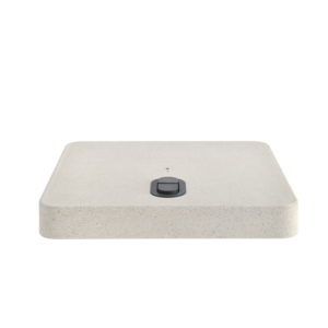 Glatz Parasolvoet  beton licht Z met rollen 90 kg 80 x 80 × 11 cm