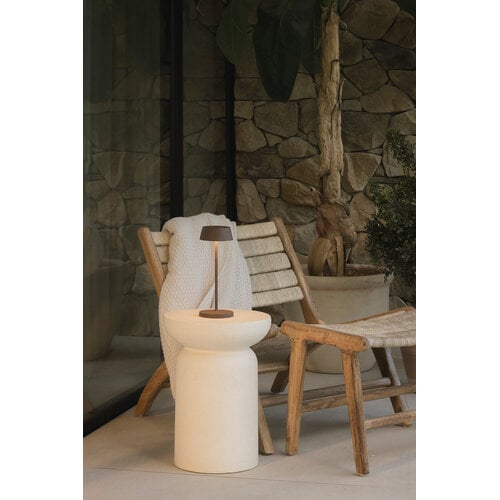 Qoozii Malta oplaadbare tafellamp zandkleur binnen/buiten