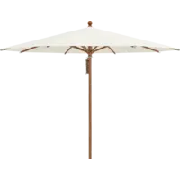 Piazza parasol aluminium houtlook stof 158 off-white