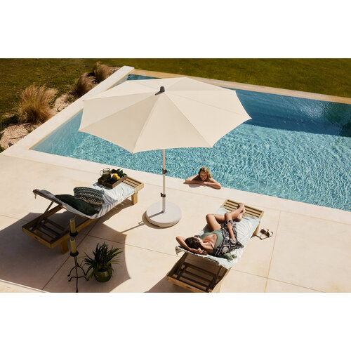 Glatz Alu Smart parasol stof 156 pale grey