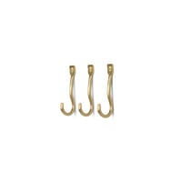 Curvature haakjes messing - set van 3