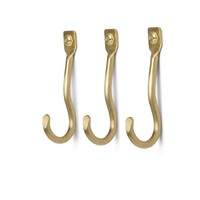 Curvature crochets en laiton - lot de 3