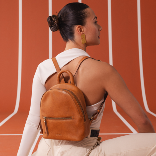 O My Bag Ivy mini rugzak soft grain leder - wild oak