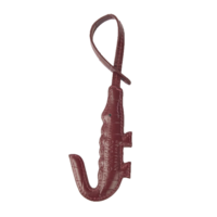Crocodile handtas accessoire/bag charm - dark cherry