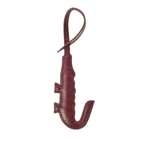 O My Bag Crocodile handtas accessoire/bag charm - dark cherry