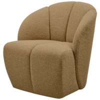 Mojo draaifauteuil bouclé geel/bruin melange