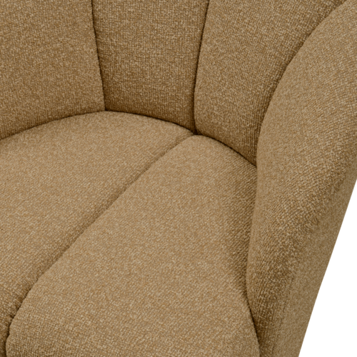 WOOOD Mojo draaifauteuil bouclé geel/bruin melange