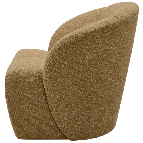 WOOOD Mojo draaifauteuil bouclé geel/bruin melange