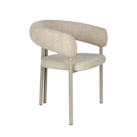 Heels chaise de salle à manger avec accoudoirs beige