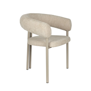 Zuiver Heels chaise de salle à manger avec accoudoirs beige