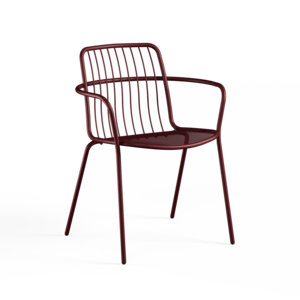 Emu Alisea tuinstoel met armleuningen intense red