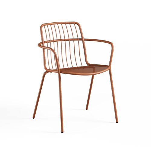 Emu Alisea tuinstoel met armleuningen maple red