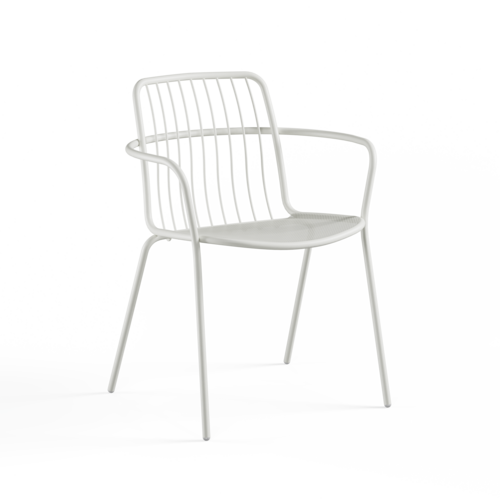 Emu Alisea tuinstoel met armleuningen white