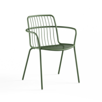 Alisea tuinstoel met armleuningen military green
