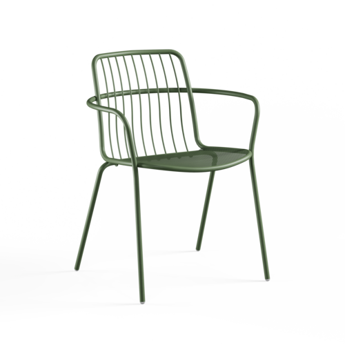 Emu Alisea tuinstoel met armleuningen military green