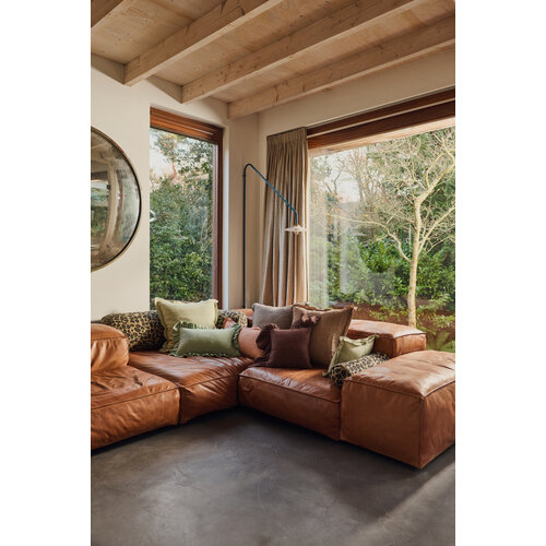 HKLiving Ruffle kussen chestnut 50x50cm