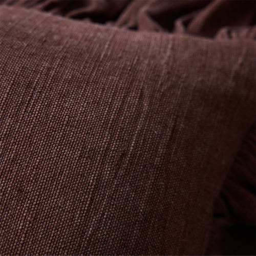 HKLiving Ruffle kussen chestnut 50x50cm