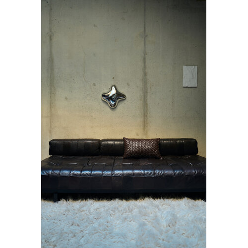 HKLiving Kussen geweven chocolate brown 50x30cm