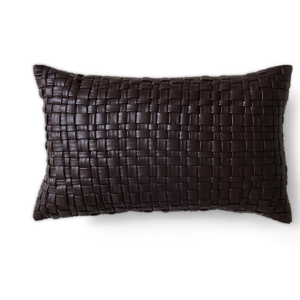 HKLiving Coussin tissé Chocolate Brown 50x30cm