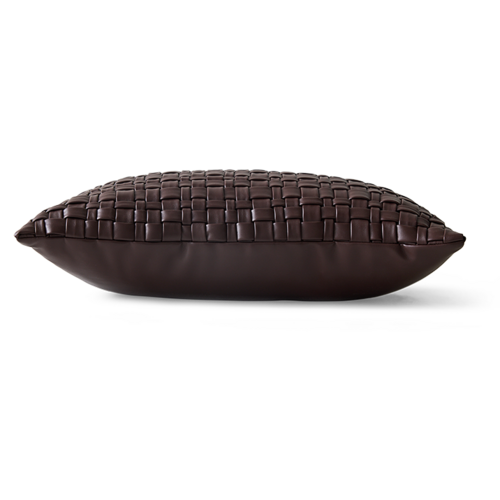 HKLiving Kussen geweven chocolate brown 50x30cm