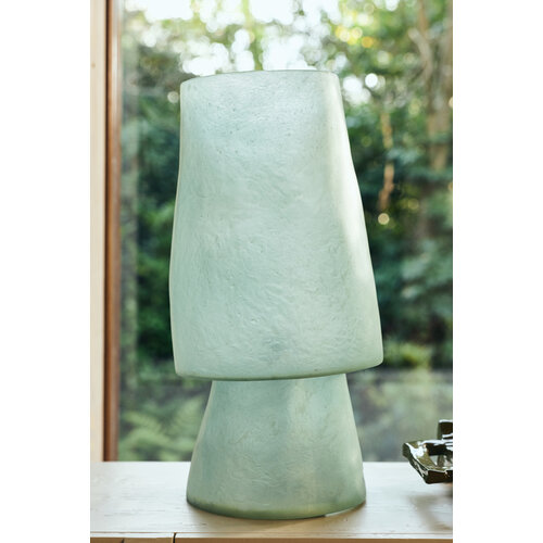 HKLiving Glassfiber tafellamp petrol blauw