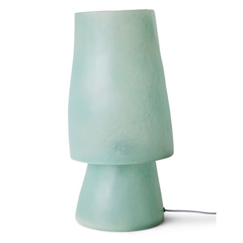 HKLiving Glassfiber tafellamp petrol blauw