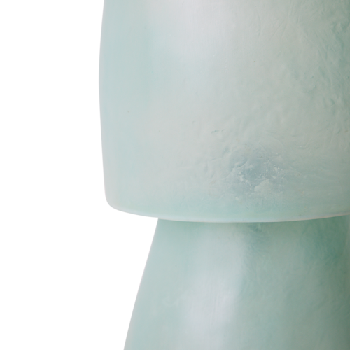 HKLiving Glassfiber tafellamp petrol blauw