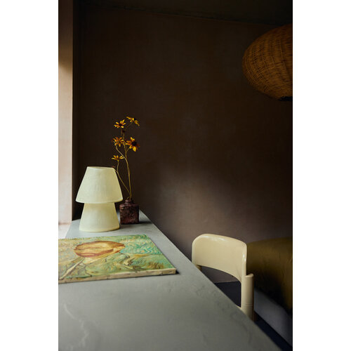 HKLiving Glassfiber tafellamp off white