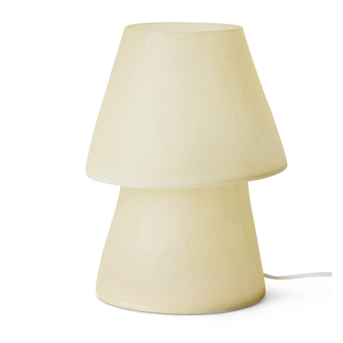 HKLiving Glassfiber tafellamp off white