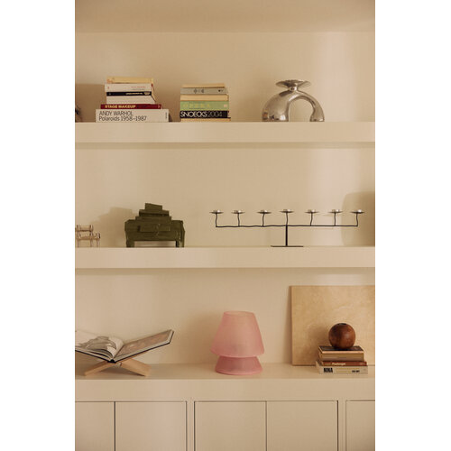 HKLiving Glassfiber tafellamp roze