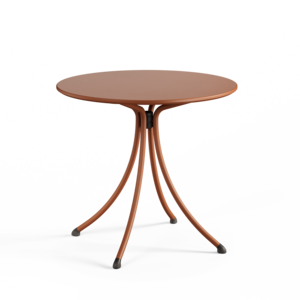 Emu Combo table de jardin ø 80 maple red