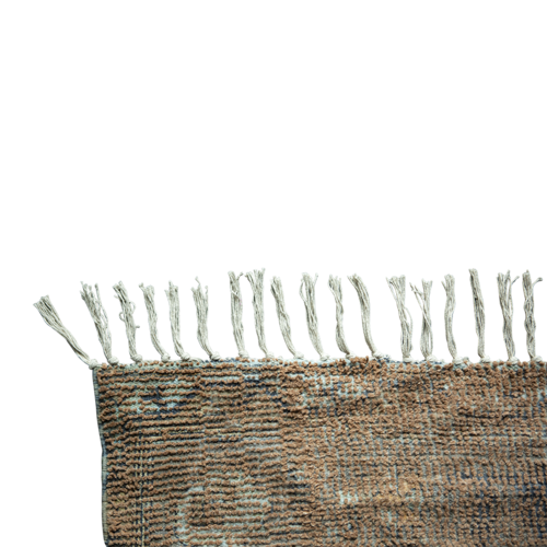 HKLiving Bedrukt tapijt rood/blauw vierkant - TOONZAALMODEL