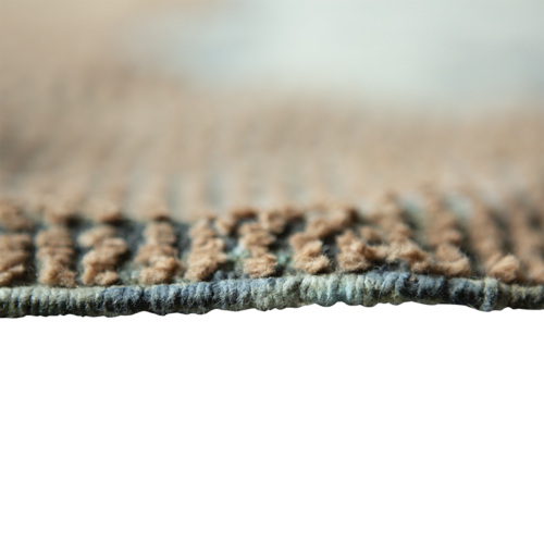 HKLiving Bedrukt tapijt rood/blauw vierkant - TOONZAALMODEL