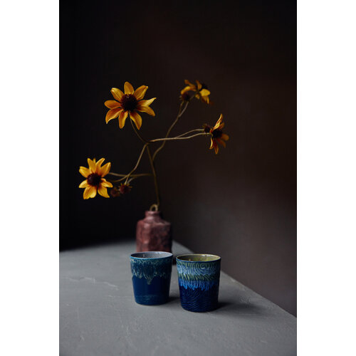 HKLiving 70s koffiekopjes Van Gogh starry night – set van 2