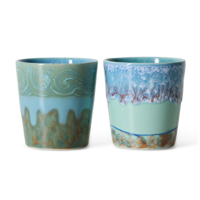 70s koffiekopjes Van Gogh self portrait – set van 2