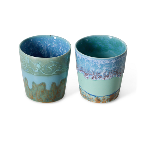 HKLiving 70s koffiekopjes Van Gogh self portrait – set van 2